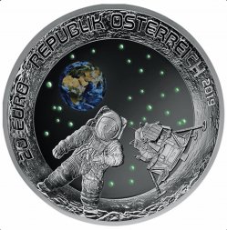 Австрия 20 евро 2019 год - 50-я годовщина высадки на Луну