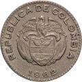 Колумбия 10 сентаво 1962 год