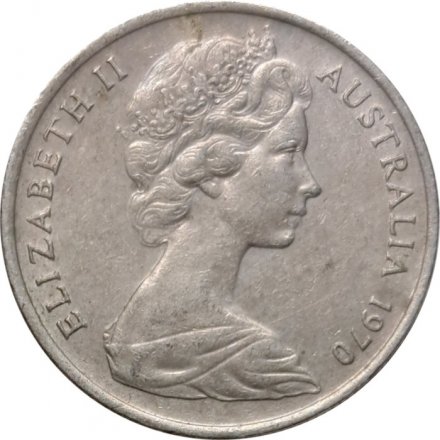 Австралия 5 центов 1970 год - Ехидна