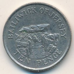 Джерси 10 пенсов 1992 год - Дольмен в Сен-Мартене