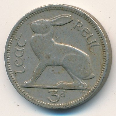 Ирландия 3 пенса 1953 год