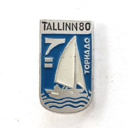 Значок Олимпийские игры. Таллин-80. Яхта Торнадо