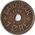 Дания 1 эре 1926 год - Король Кристиан X