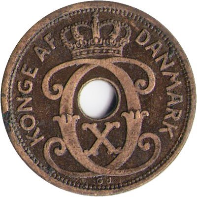 Дания 1 эре 1926 год - Король Кристиан X