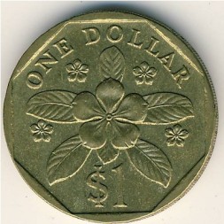 Сингапур 1 доллар 1989 год