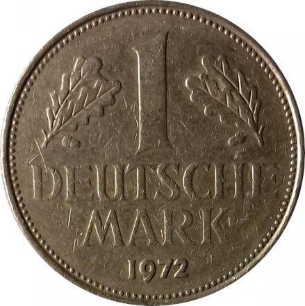 ФРГ 1 марка 1972 год (G)