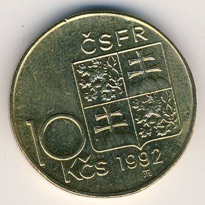 ЧСФР 10 крон 1992 год - Алоис Рашин