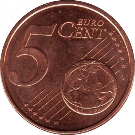 Испания 5 евроцентов 2014 год - Кафедральный собор Сантьяго-де-Компостела