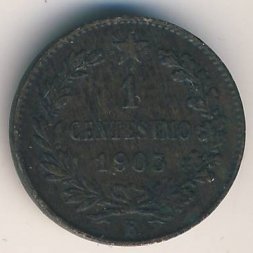 Италия 1 чентезимо 1903 год