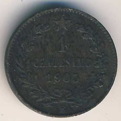 Италия 1 чентезимо 1903 год