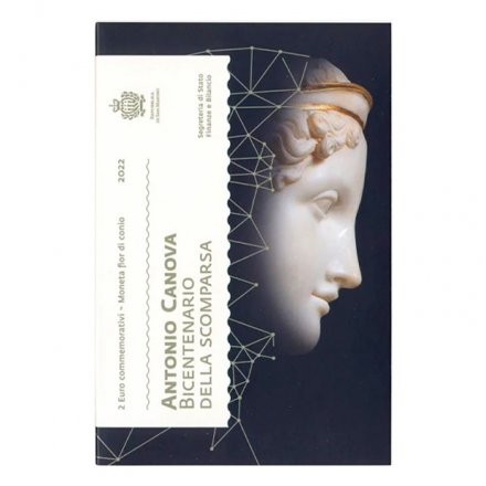 Сан-Марино 2 евро 2022 год - 200 лет со дня смерти Антонио Кановы