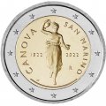 Сан-Марино 2 евро 2022 год - 200 лет со дня смерти Антонио Кановы