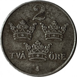 Швеция 2 эре 1948 год - Король Густав V