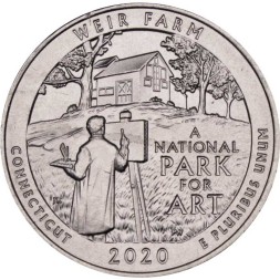 США 25 центов 2020 год - Национальное историческое место &quot;Ферма Дж. А. Вейра&quot;, 52-й парк (D)