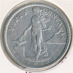Филиппины 50 сентаво 1921 год