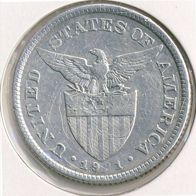 Филиппины 50 сентаво 1921 год