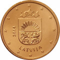 Латвия 1 евроцент 2014 год UNC