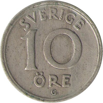 Швеция 10 эре 1940 год - Король Густав V