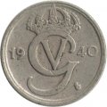 Швеция 10 эре 1940 год - Король Густав V