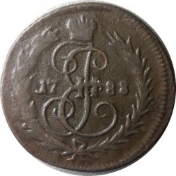 Денга 1788 год (без букв) Екатерина II (1762 - 1796) - F