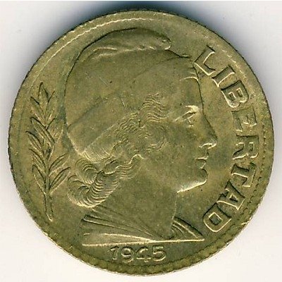 Аргентина 10 сентаво 1945 год