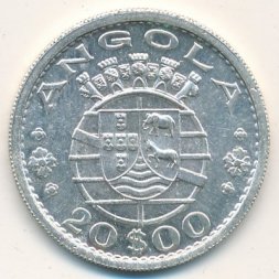 Ангола 20 эскудо 1955 год