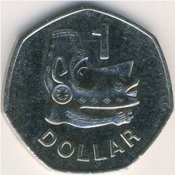 Соломоновы острова 1 доллар 2005 год - Идол