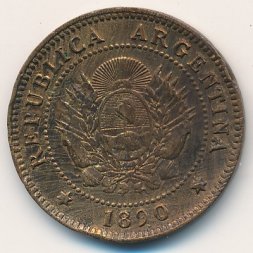 Аргентина 1 сентаво 1890 год
