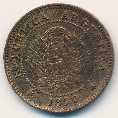Аргентина 1 сентаво 1890 год