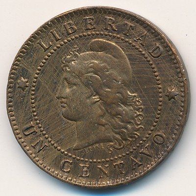 Аргентина 1 сентаво 1890 год