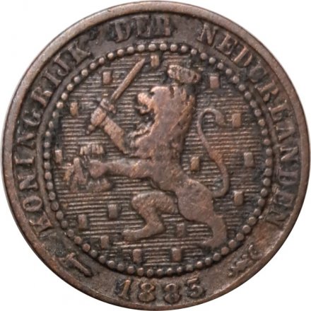 Нидерланды 1 цент 1883 год
