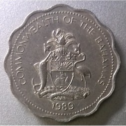 Багамские острова 10 центов 1989 год - Две скумбрии