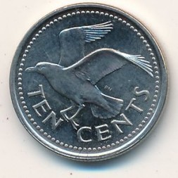 Барбадос 10 центов 2008 год