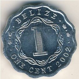 Белиз 1 цент 2002 год