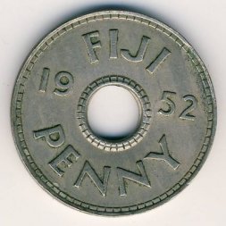 Фиджи 1 пенни 1952 год