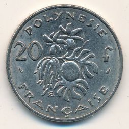 Французская Полинезия 20 франков 1977 год