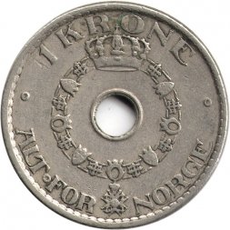 Норвегия 1 крона 1946 год - Король Хокон VII