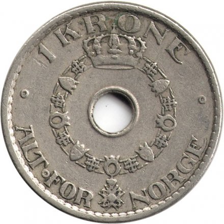 Норвегия 1 крона 1946 год - Король Хокон VII