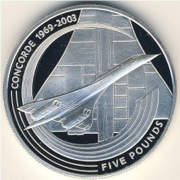 Монета Олдерни 5 фунтов 2003 год