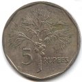 Сейшелы 5 рупий 1992 год