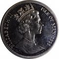 Остров Мэн 1 крона 1995 год - Заповедник планета Земля. Белые цапли