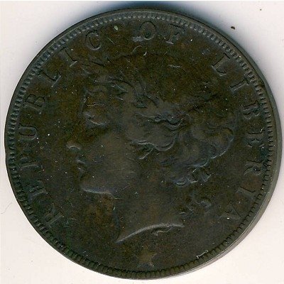 Либерия 2 цента 1906 год