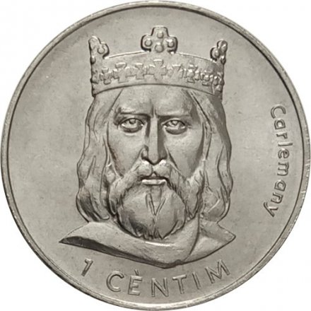 Андорра 1 сантим 2002 год - Карл I Великий
