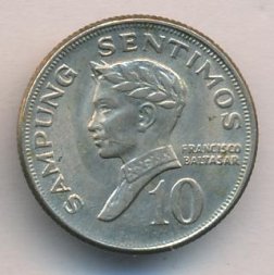 Филиппины 10 сентимо 1972 год - Франсиско Бальтасар