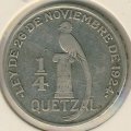 Гватемала 1/4 кетсаля 1928 год
