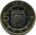 Финляндия 5 евро 2013 год - Исторические регионы Финляндии. Строения - Аланды