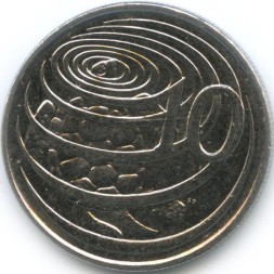 Каймановы острова 10 центов 2005 год