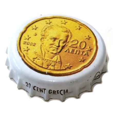 Пробка Италия - 20 ΛΕΠΤΑ 2002. 20 Cent Grecia