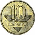 Литва 10 центов 2010 год