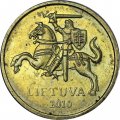 Литва 10 центов 2010 год